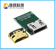 高清HDMI測(cè)試專用HDMI連接器插座 MICRO HDMI D母測(cè)試板
